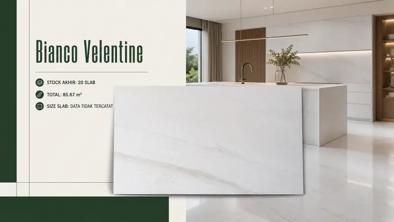 Desain material Bianco Velentine