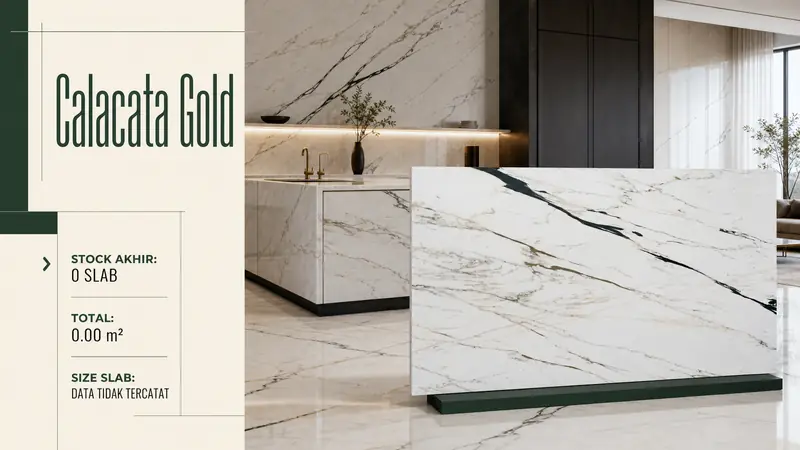 Desain material Calacata Gold