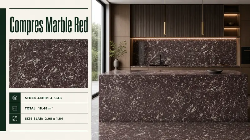 Desain material Compres Marble Red