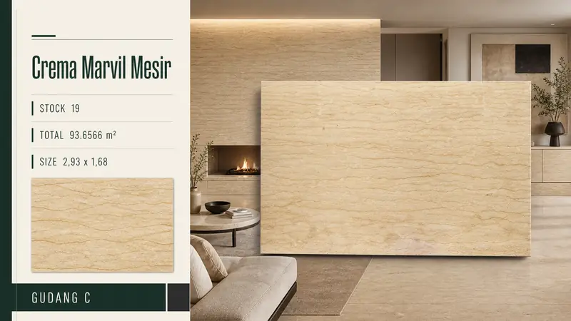 Desain material Crema Marvil Mesir
