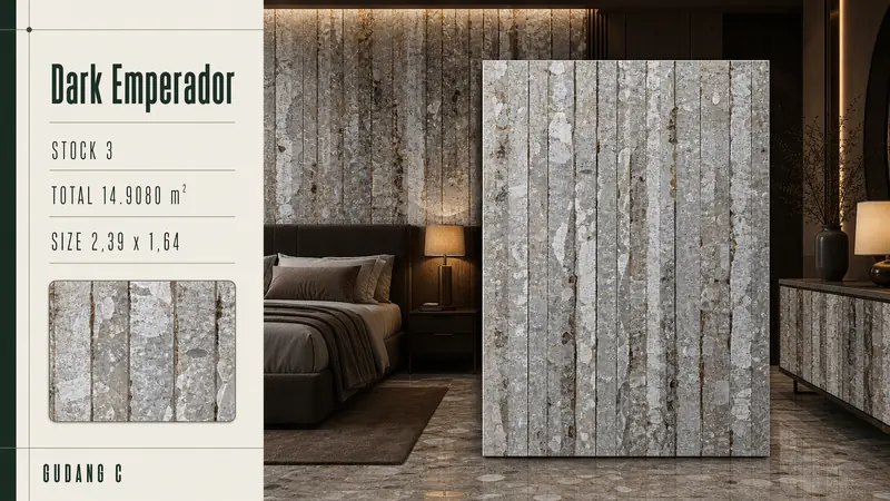 Desain material Dark Emperador