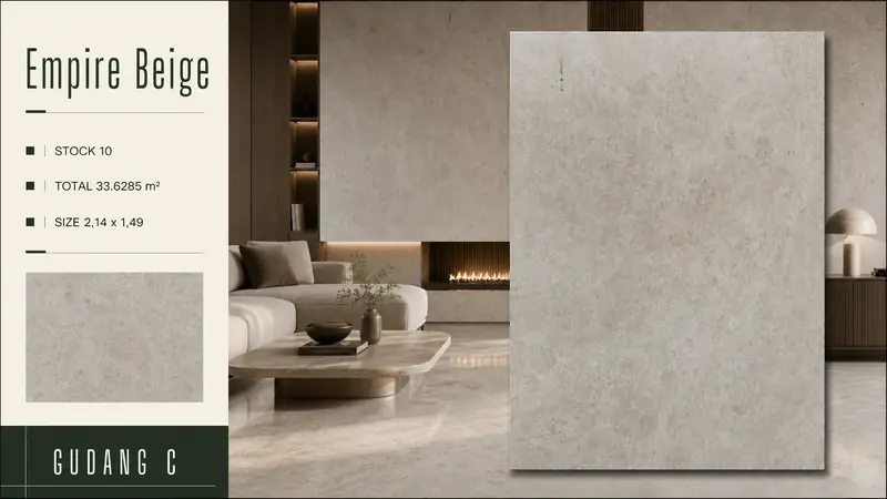 Desain material Empire Beige