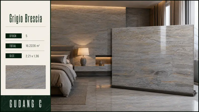 Desain material Grigio Brescia