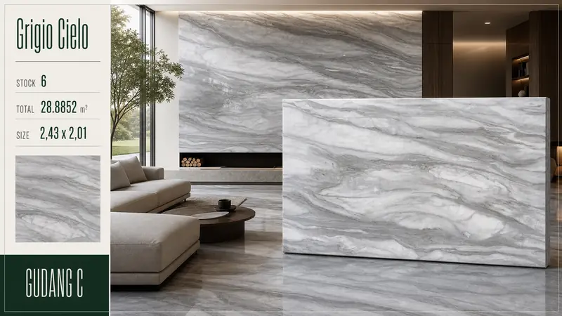 Desain material Grigio Cielo