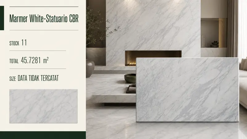 Desain material Marmer White-Statuario CBR