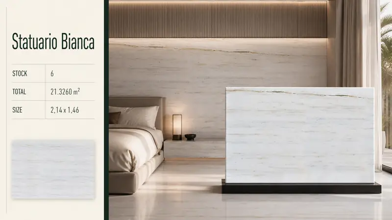 Desain material Statuario Bianca