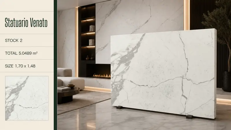 Desain material Statuario Venato