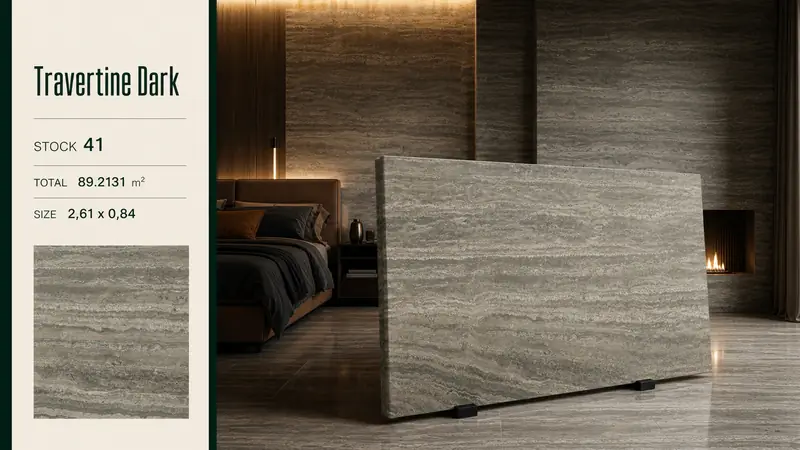 Desain material Travertine Dark