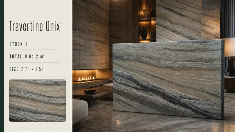 Desain material Travertine Onix