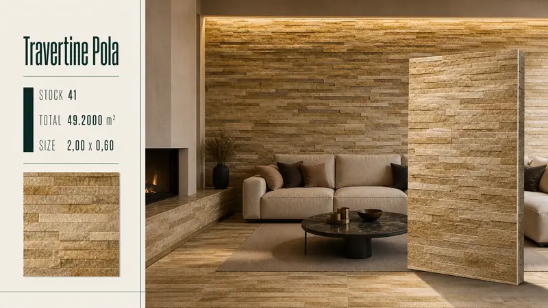 Desain material Travertine Pola