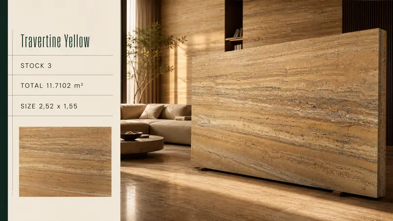 Desain material Travertine Yellow